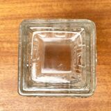 Large Finnish glass block vase from the mid-century by Tamara Aladin for Riihimäki, 1960s.