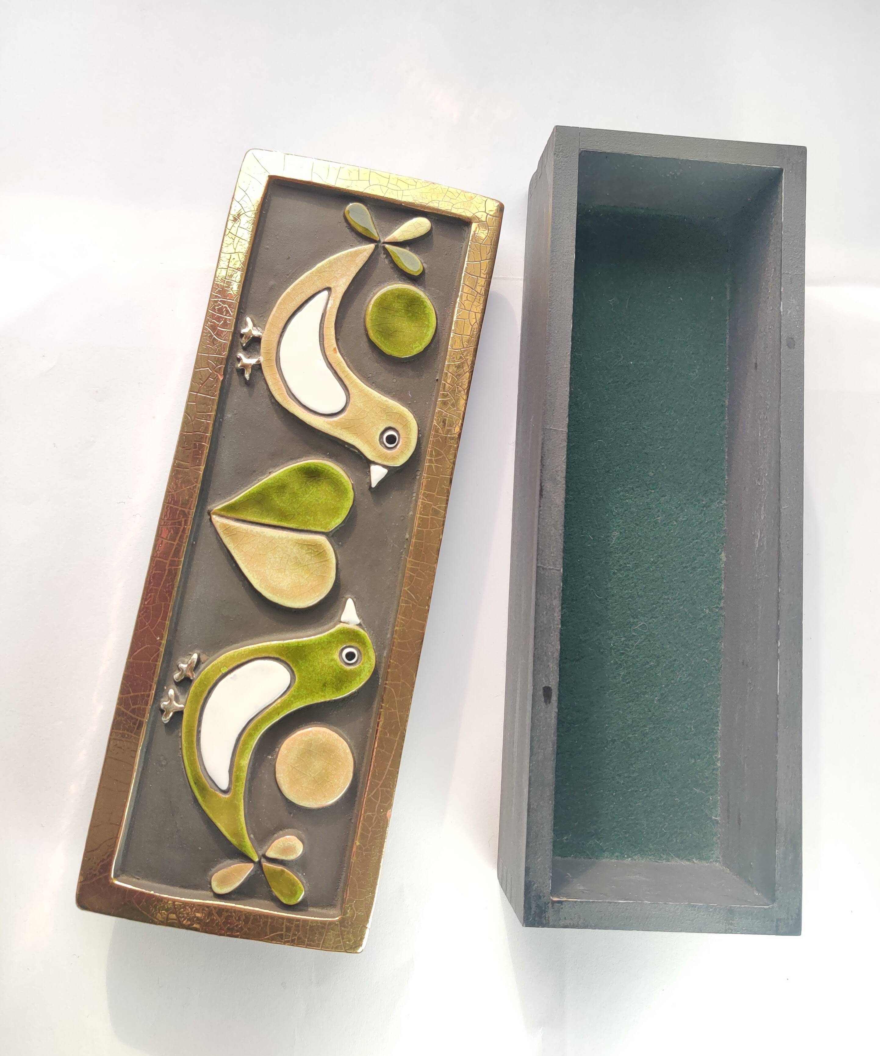 Coffret, boîte à bijoux "colombes" Mithé Espelt