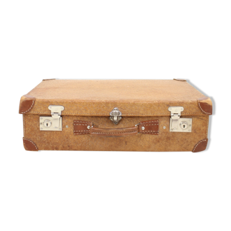 Mid-Century Leather Suitcase, 1950s