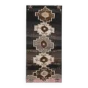1970s Turkish Hand-Knotted Wool Cotton Brown Runner Rug 149x320