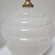 Pair of porcelain sconces brass glass of clchy white art deco