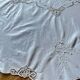 Round embroidered cotton tablecloth