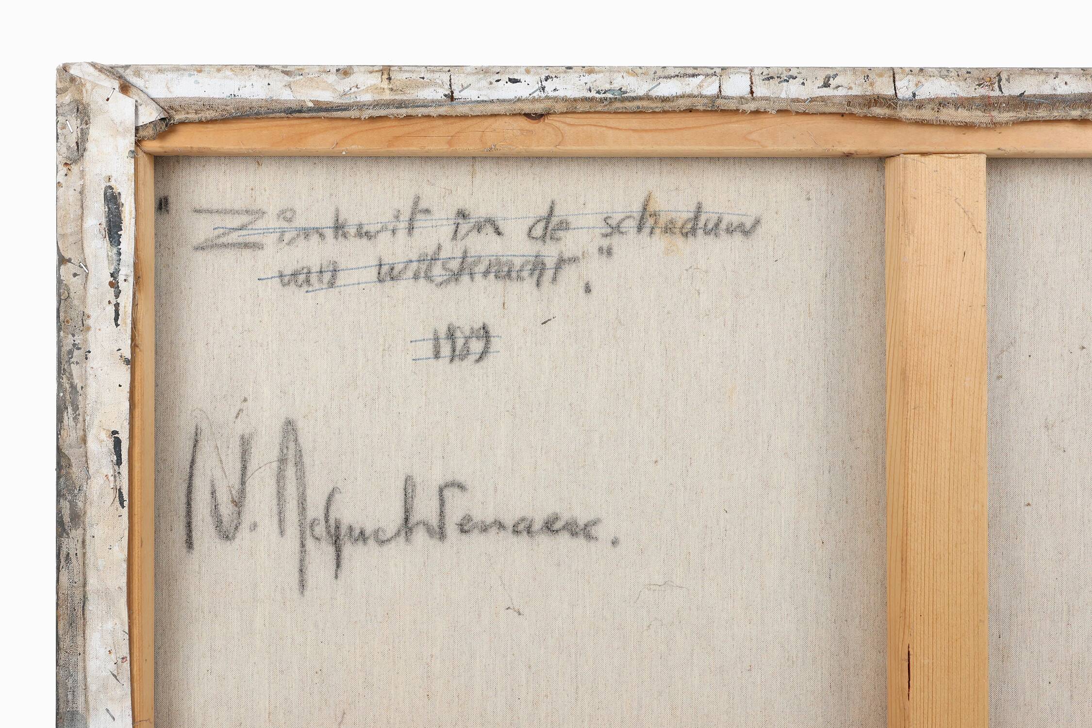 Set of 2 abstract paintings titled “Fyrhat” by the Belgian Artist Nico de G