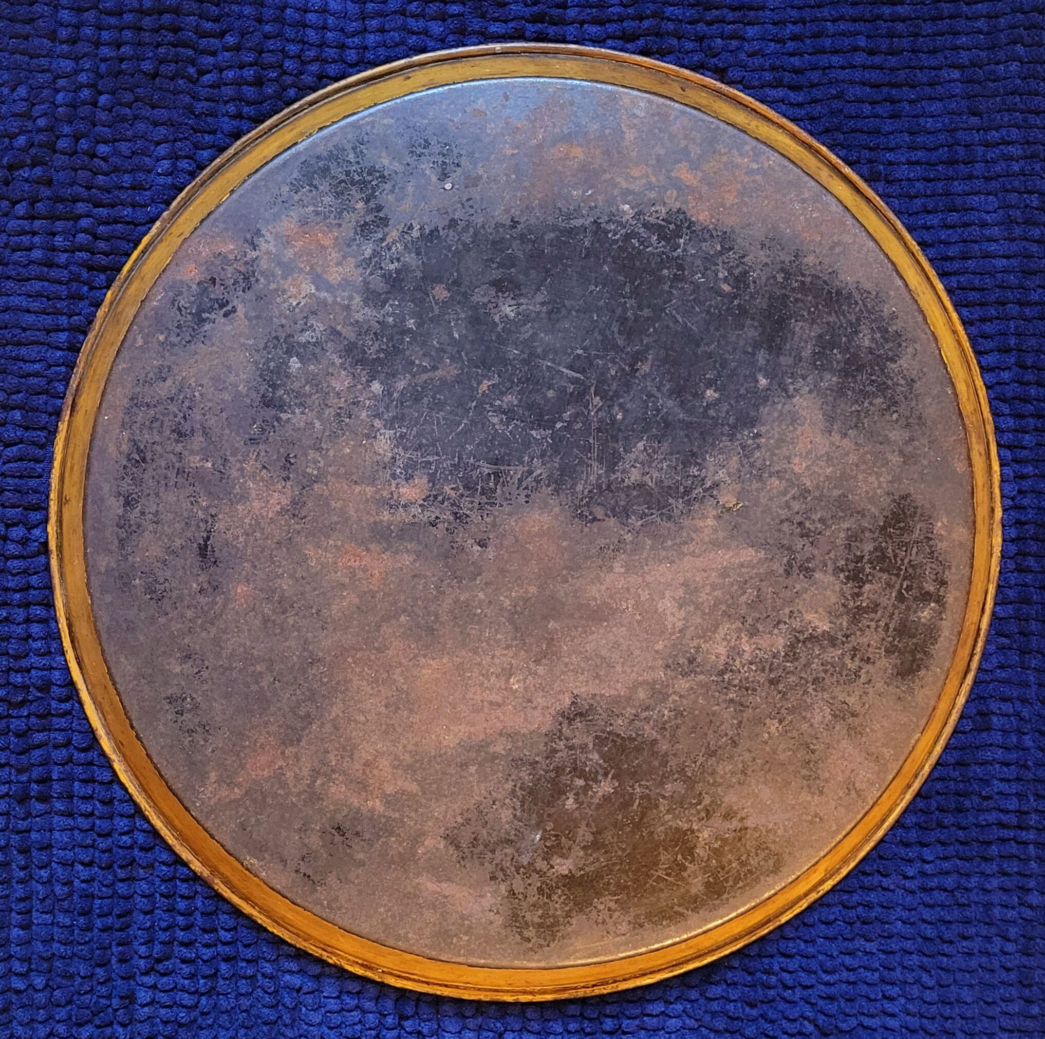 Old vintage sheet metal tray Napoleon III