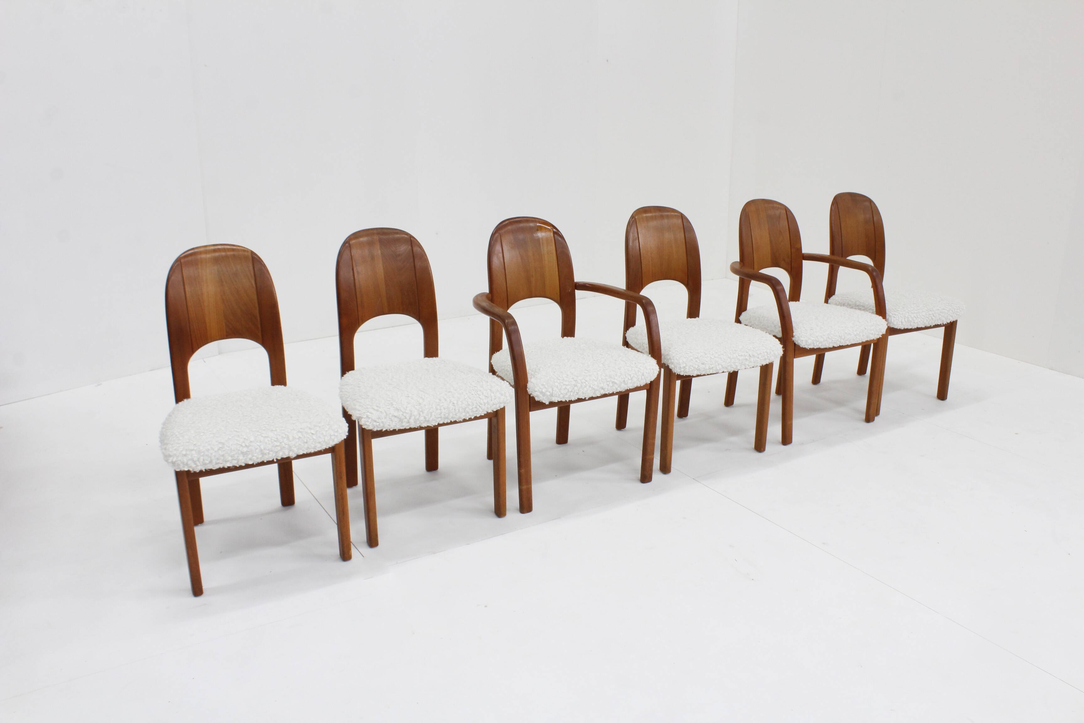 Vintage Danish Dining Chairs teak wood 1960s , Set of 6