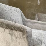 Pair of armchairs in velvet Fendi Casa