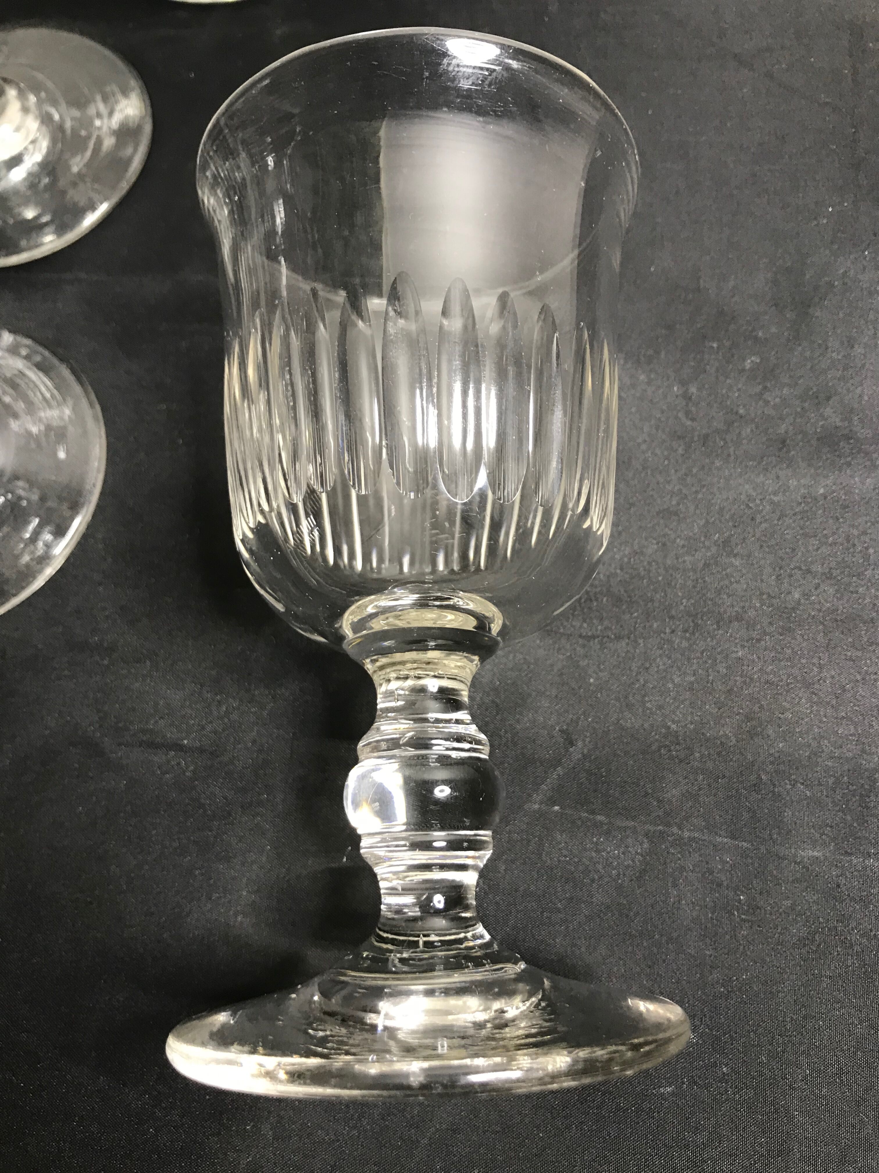 8 verres taillés Louis Philippe