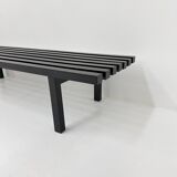 Mid-century slatted wooden bench Martin Visser style , 1970’s