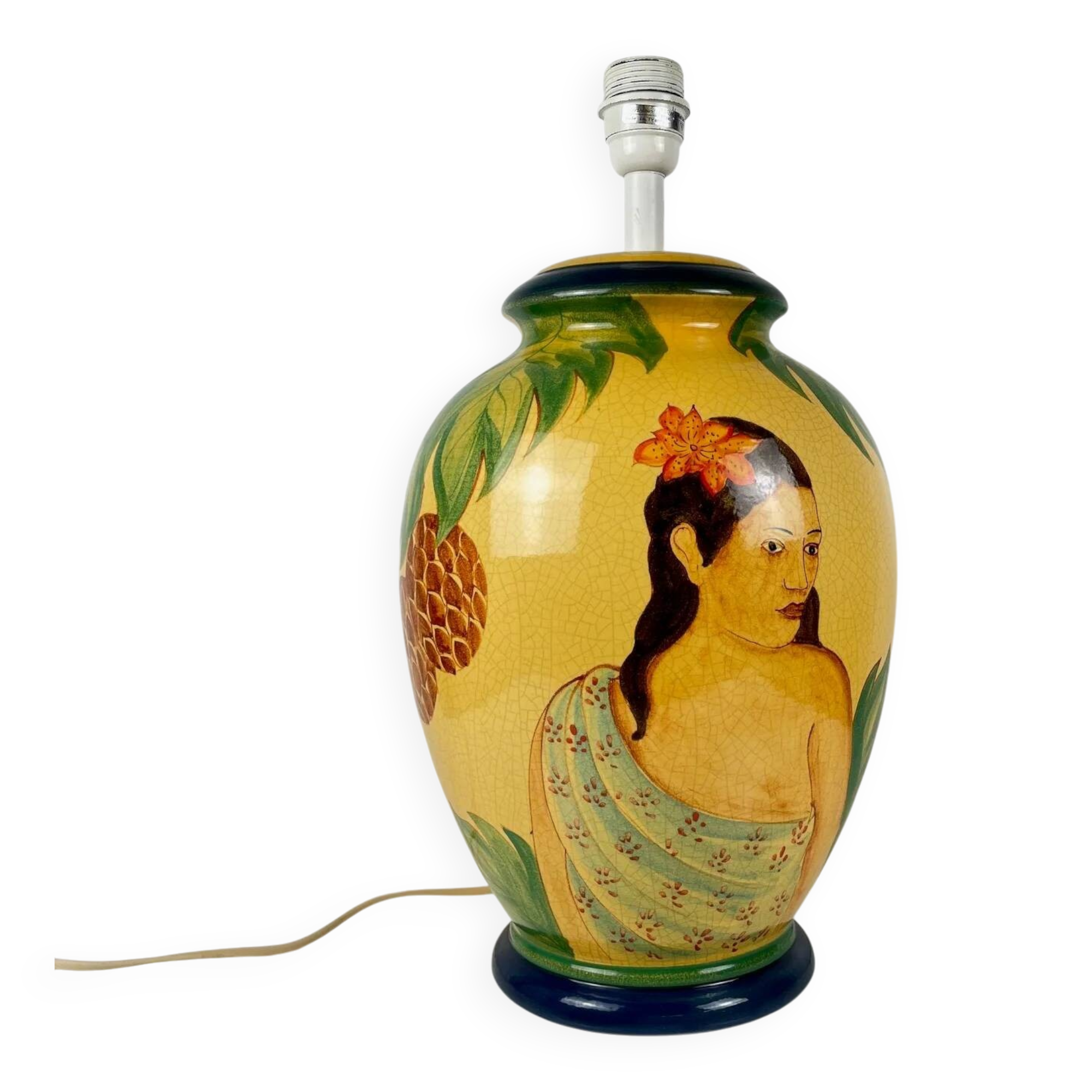 Large ceramic table lamp signed L. Drimmer – 1950s/60s