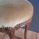 Piano stool / dressing table, Louis XV style, arched base seat velvet