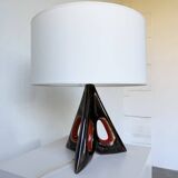 1950s ceramic table lamp, free form