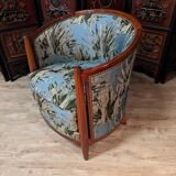 Pair of Art Deco mahogany armchairs