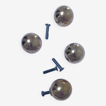 Four balls handles solid brass 70s