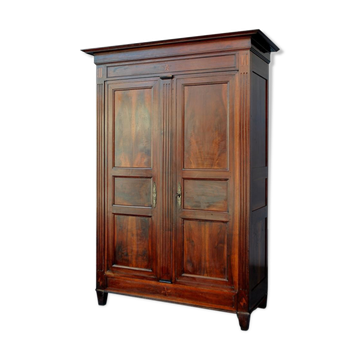 Wardrobe Louis XVI period 18th century mahogany