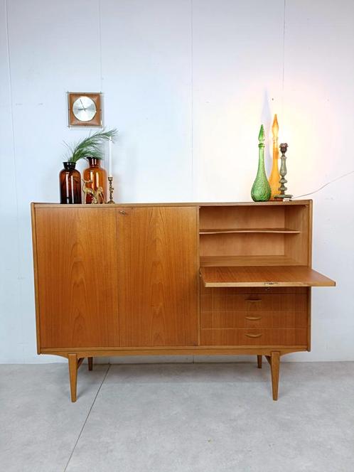 Vintage Scandinavian teak wall unit