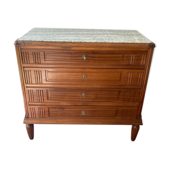 Commode Art deco dessus marbre veiné vert