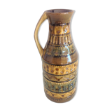 Polychrome ceramic soliflore vase by Bay Keramik / vintage 60s-70s