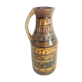 Polychrome ceramic soliflore vase by Bay Keramik / vintage 60s-70s