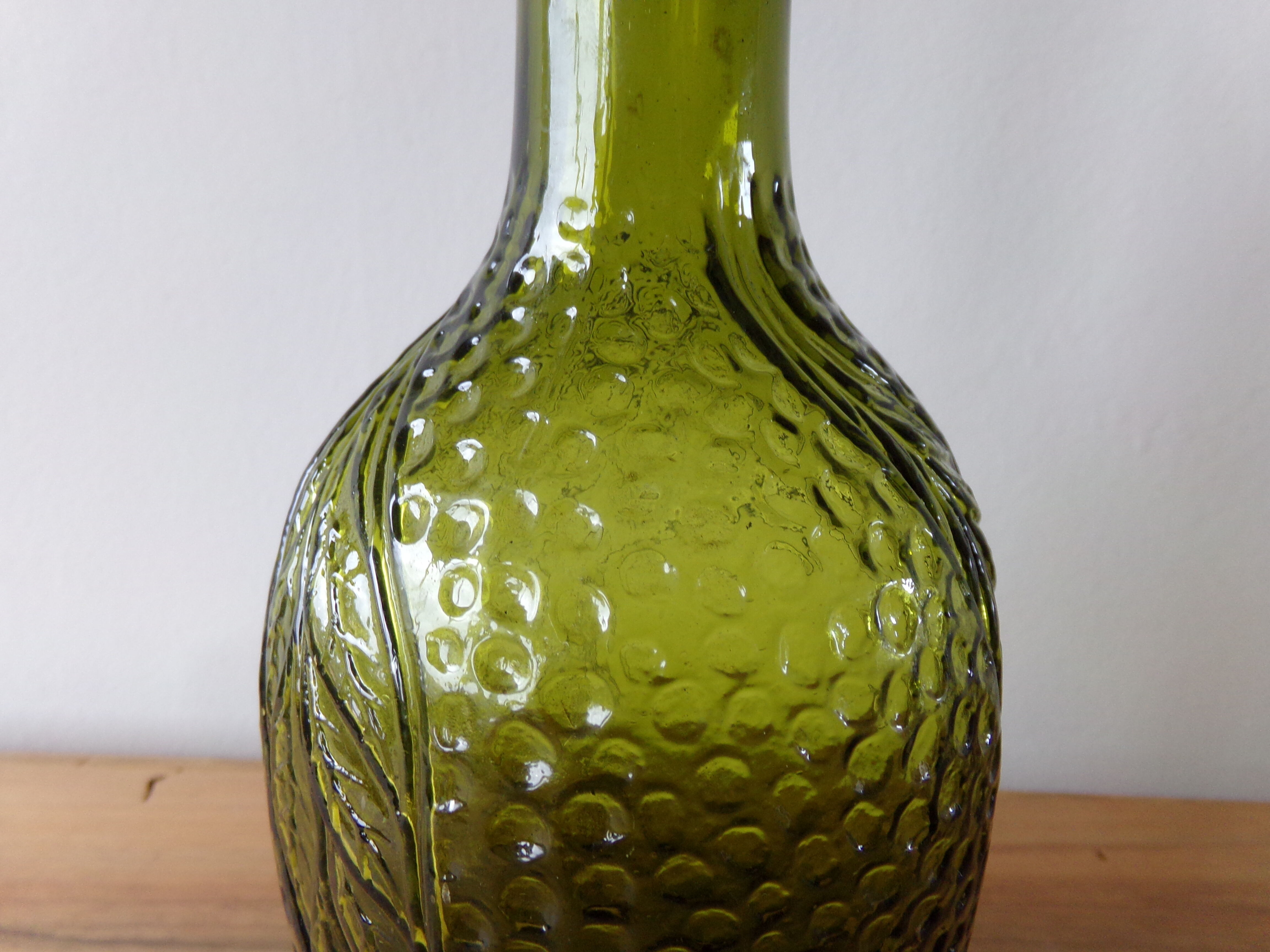 Fancy green antique bottle