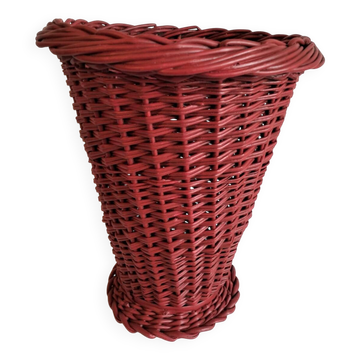 Cache pot rotin