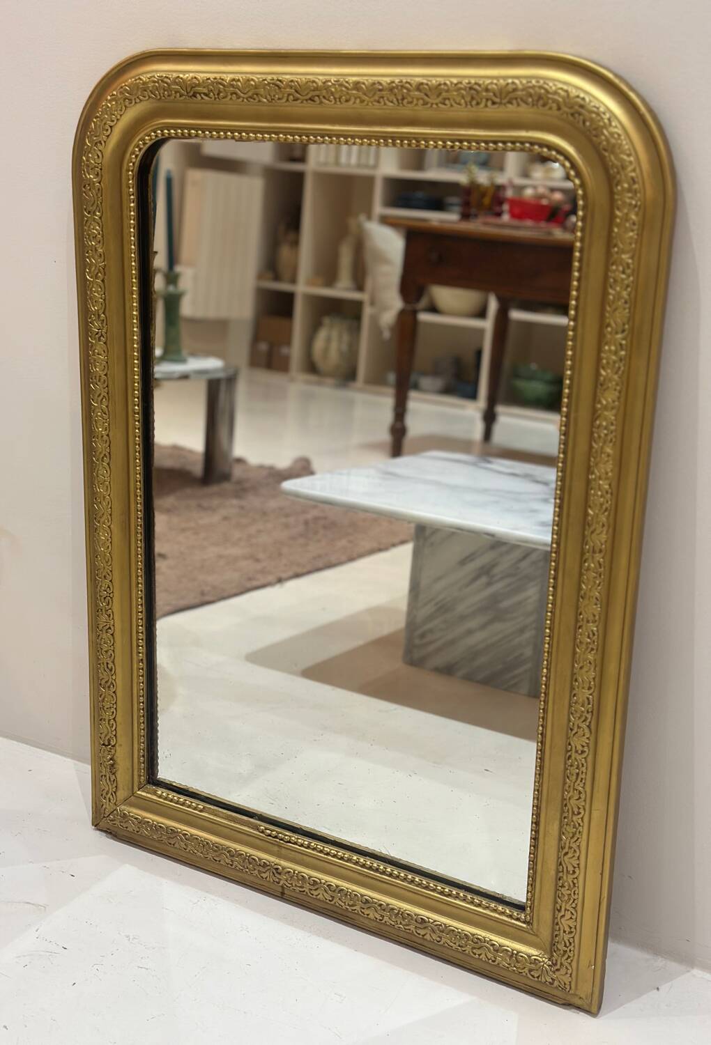 Old louis philippe gold mirror - 87 x 62 cm