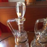 Service à liqueur en cristal émaillé 10 pièces
