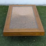 Roméo Rega Coffee Table, Pine Scales, Vintage 1970 Design