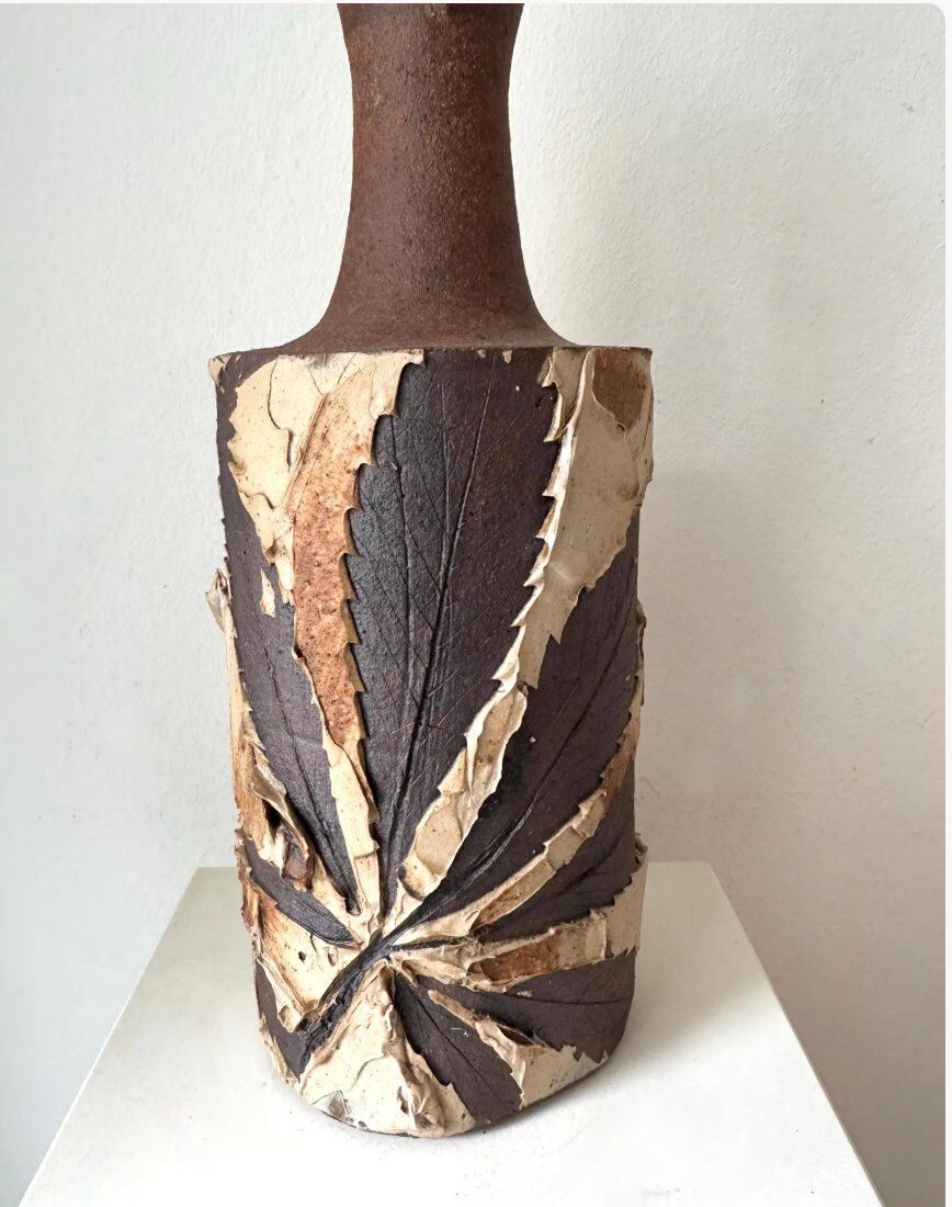 Stoneware table lamp from Bodil Marie Nielsen, 1970s
