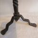 Pair of wrought iron candelabras. Mid-twentieth century.