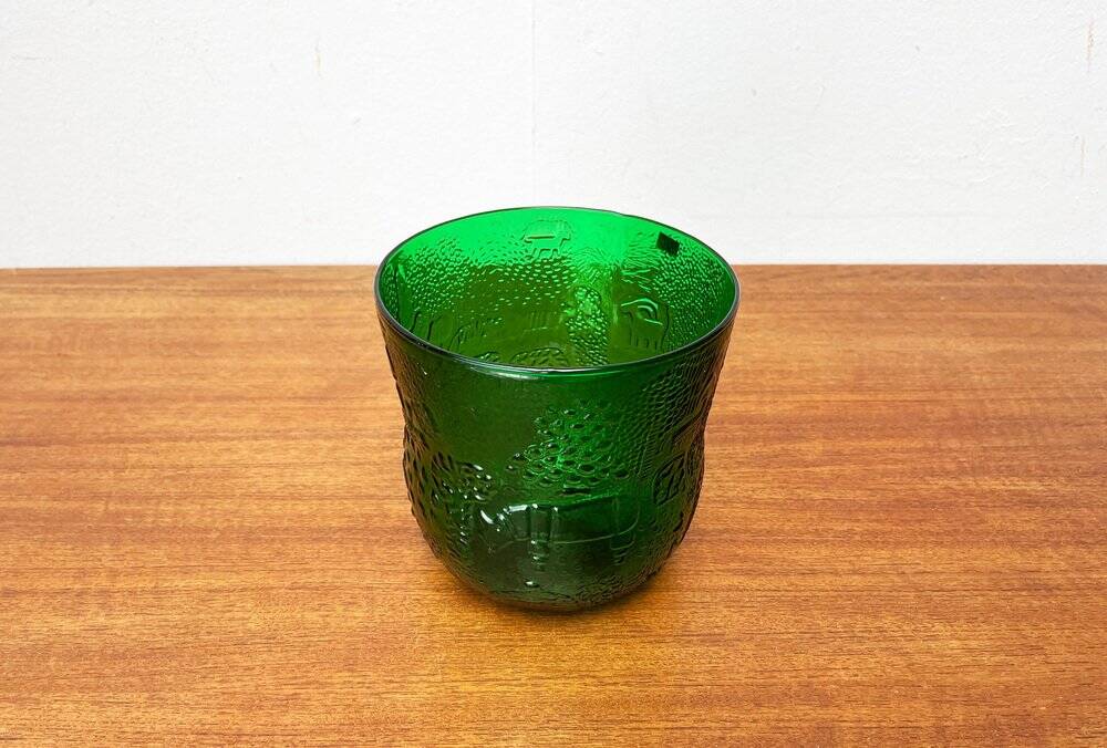 Mid-century Fauna decorative glass vase by Oiva Toikka for Arabia, Finland, 1960s