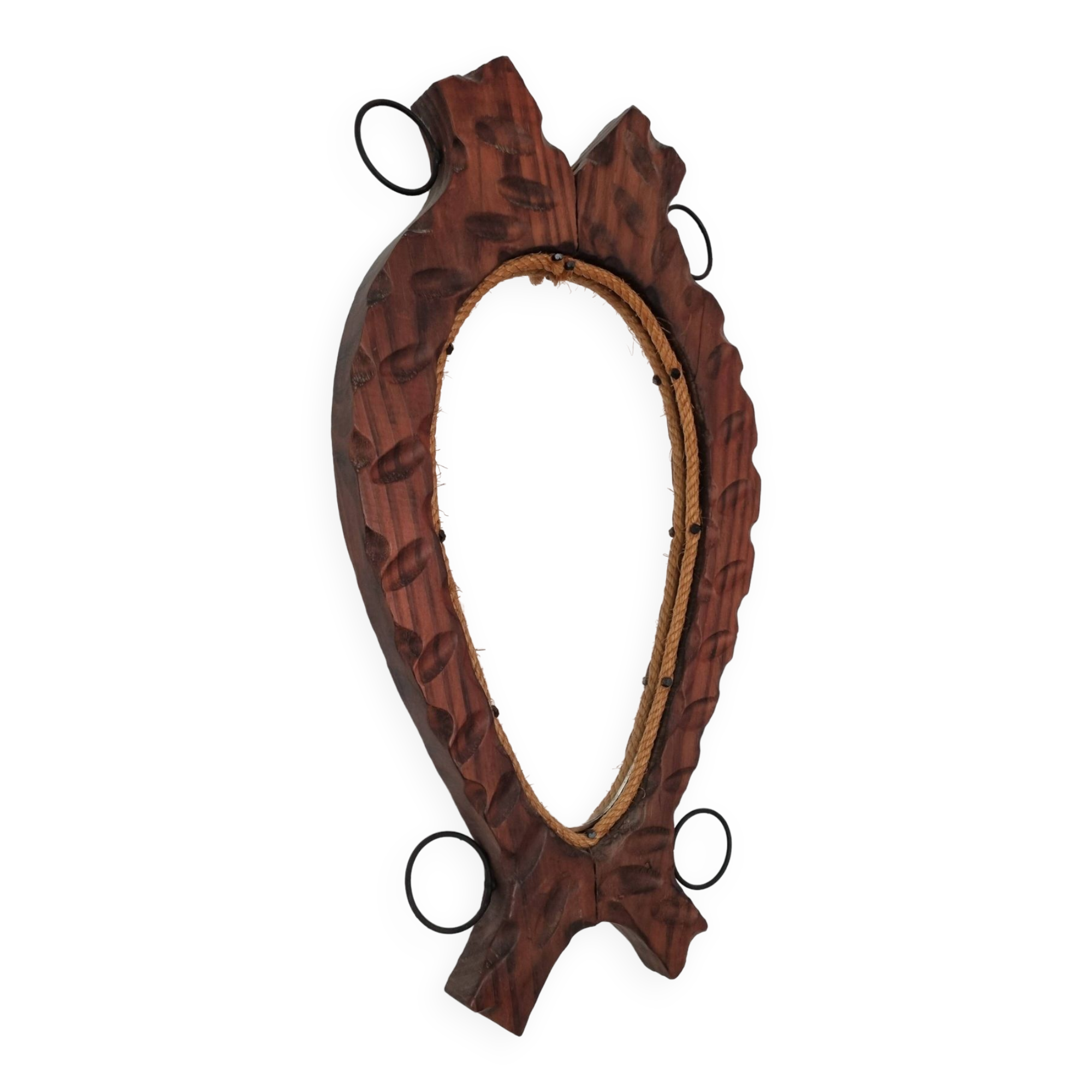 Brutalist vintage mirror