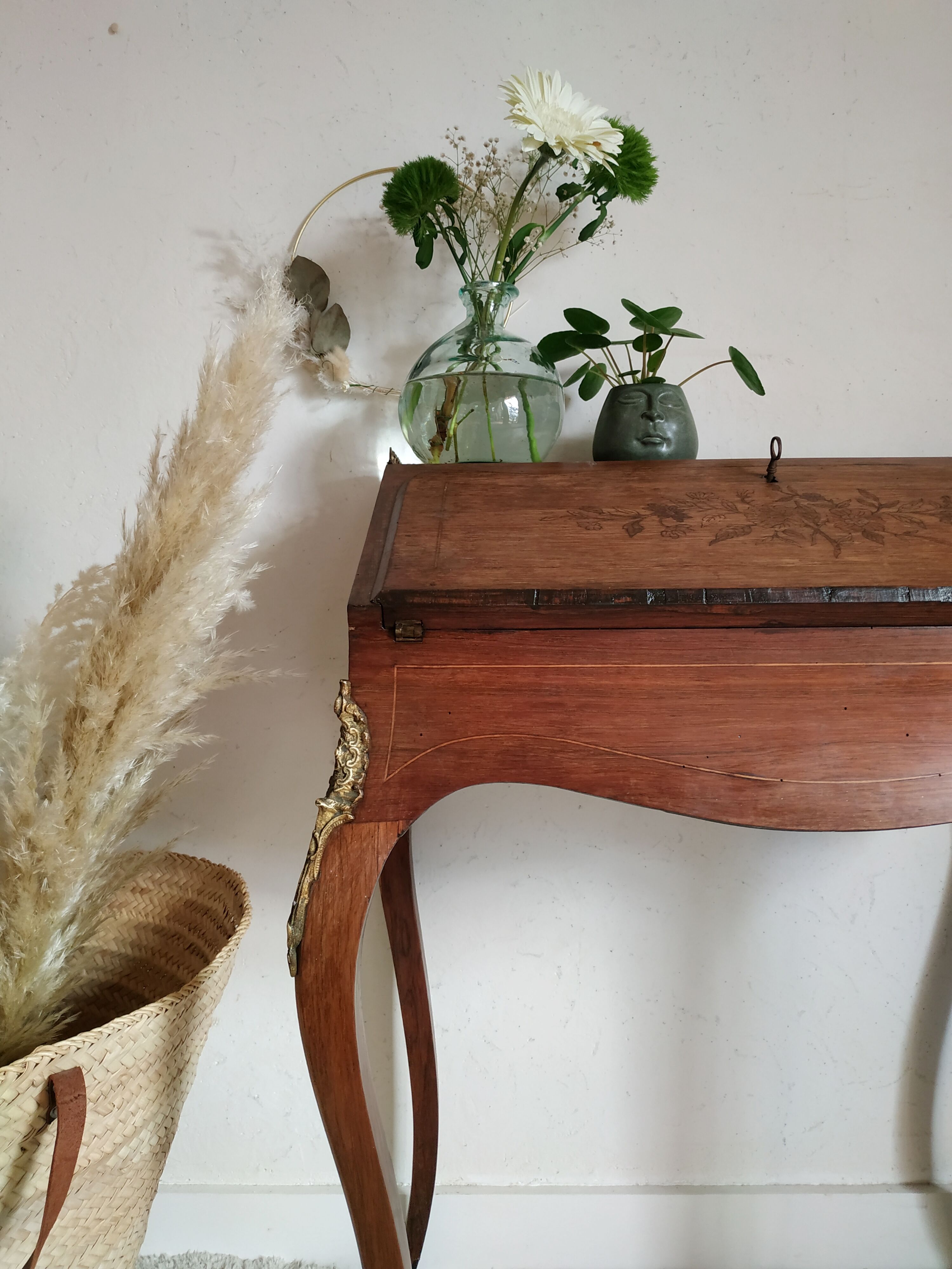 Secrétaire à pente ancien en bois