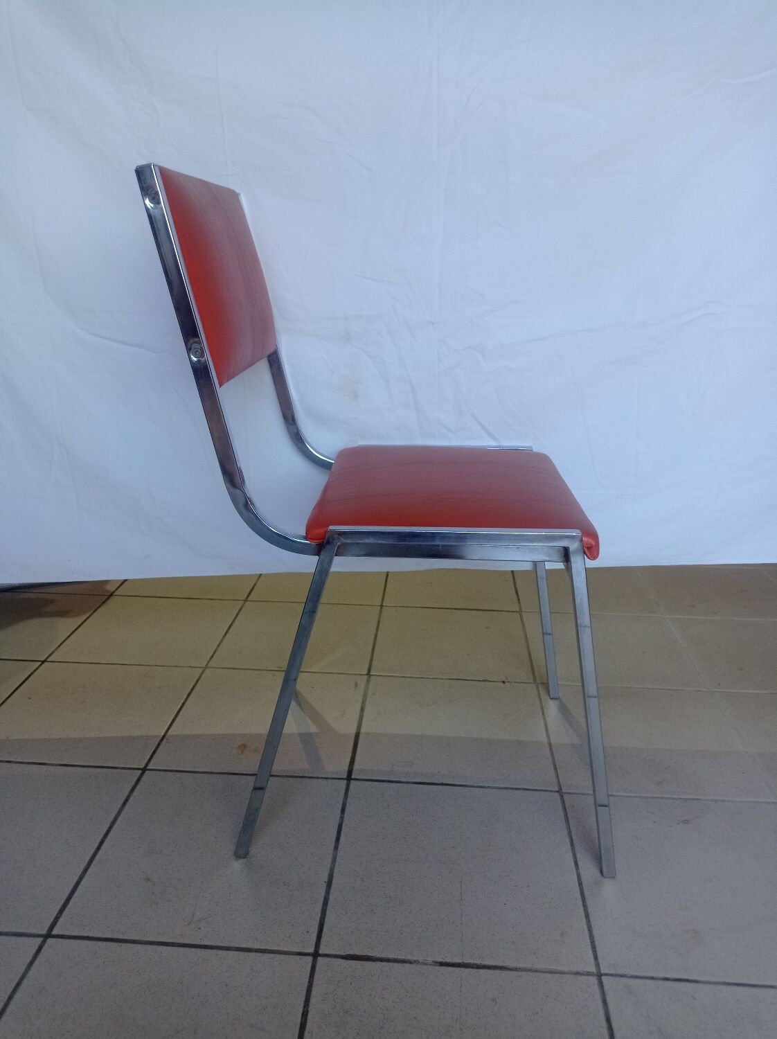 Chaise vintage orange