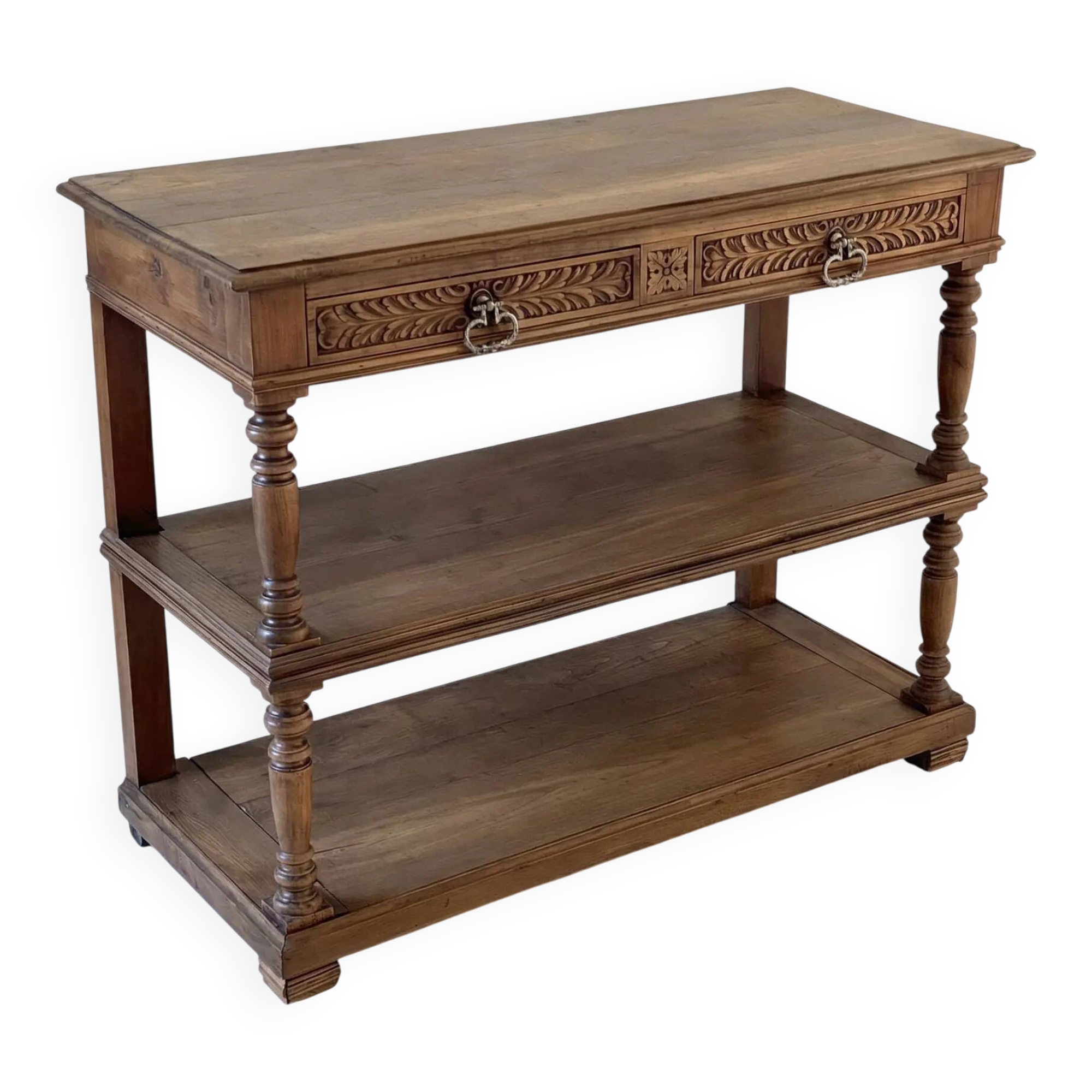 Console en chêne massif style Henri II