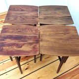 Set of five side tables, czechoslovakia, 1960s