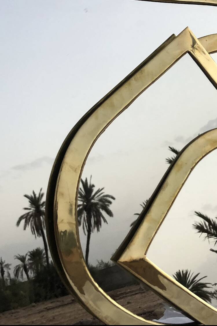 Lot de 4 miroirs en laiton – Artisanat marocain – fait main