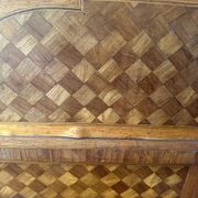 Cylindrical desk in cubic marquetry Louis XVI style late 19th, early 20th century