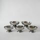 set of 5 small designer stainless steel bowls 1970 9 x 4 cm