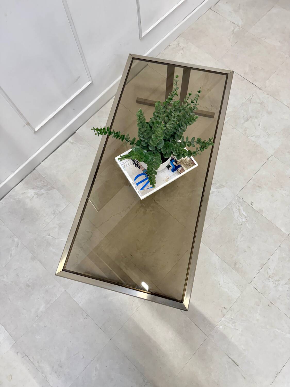 Smoked glass coffee table