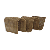 Door magazines wall in rattan Italy 70s