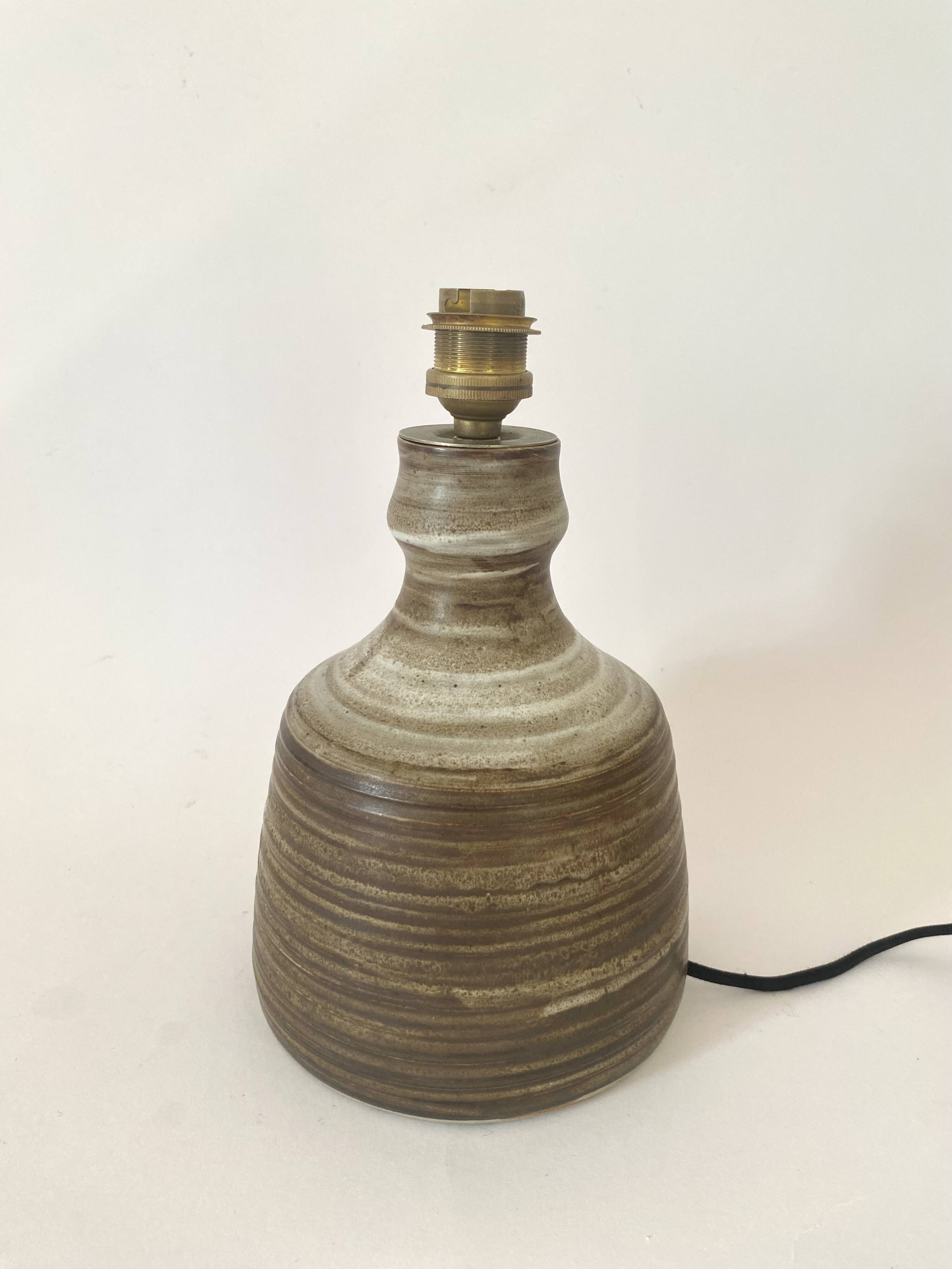 Ceramic lamp, 2m fabric cable, fabric lampshade