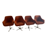 4 vintage 1970 vintage egg armchairs