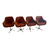 4 vintage 1970 vintage egg armchairs