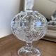 Pressed glass candy box with bird decor – 17 cm – Perfect condition