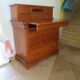 Vintage commode secretary dressing table sliding top 7 drawers cherry wood