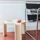 Kartell 4905 beige coffee table design by Giotto Stoppino