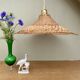 Vintage lampshade pendant light in natural material