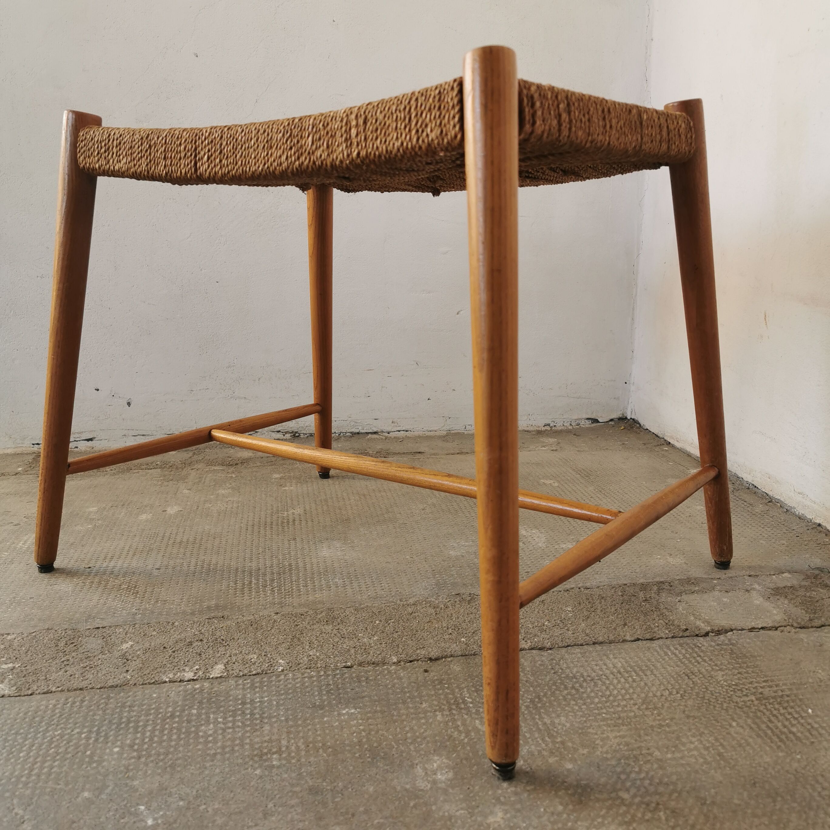 Rope stool 1950 Sigune Daläge by Meisterkreis