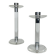 Pair of vintage plexiglass and chrome metal candlesticks