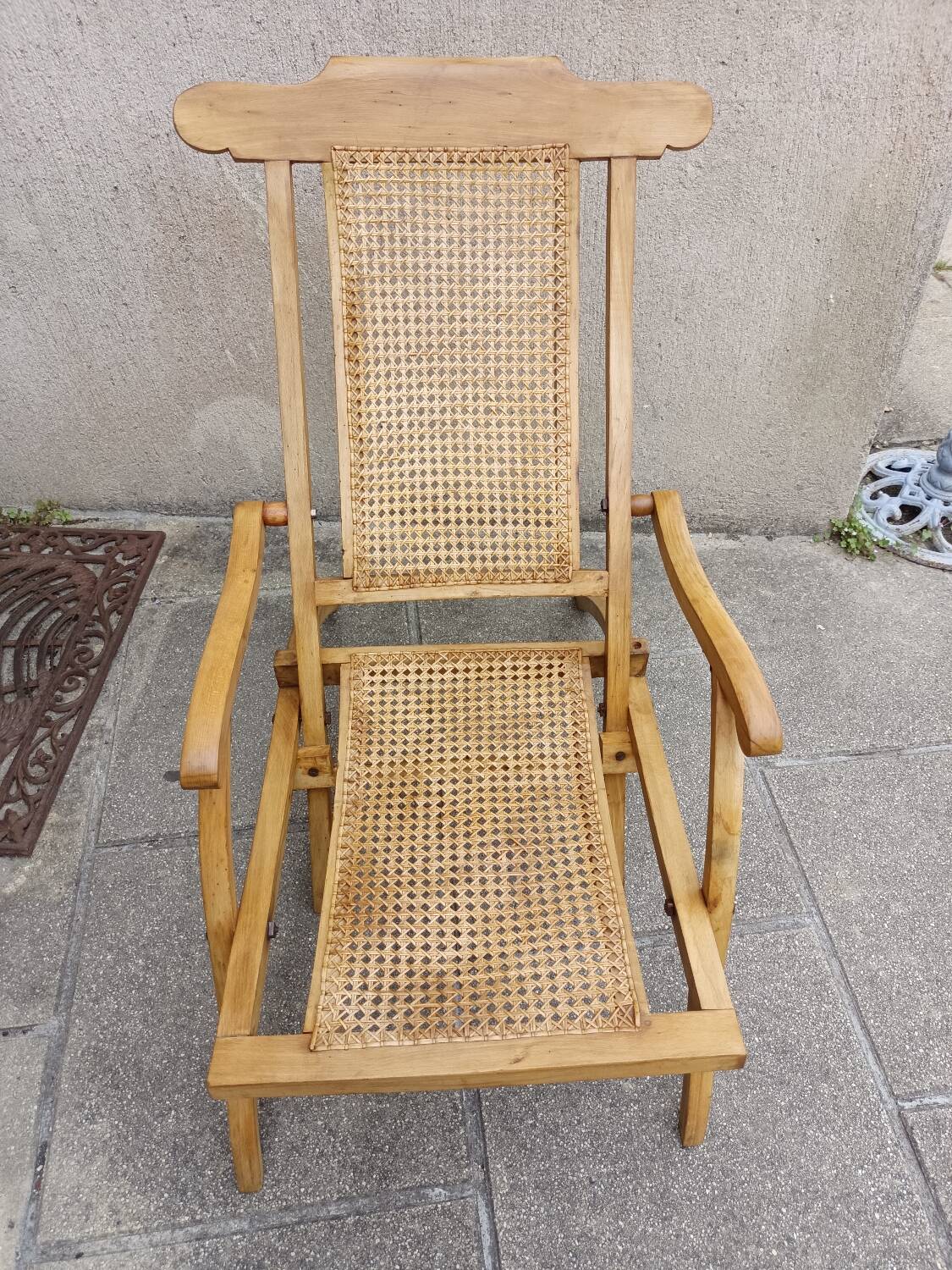 Cane deckchair year 1930